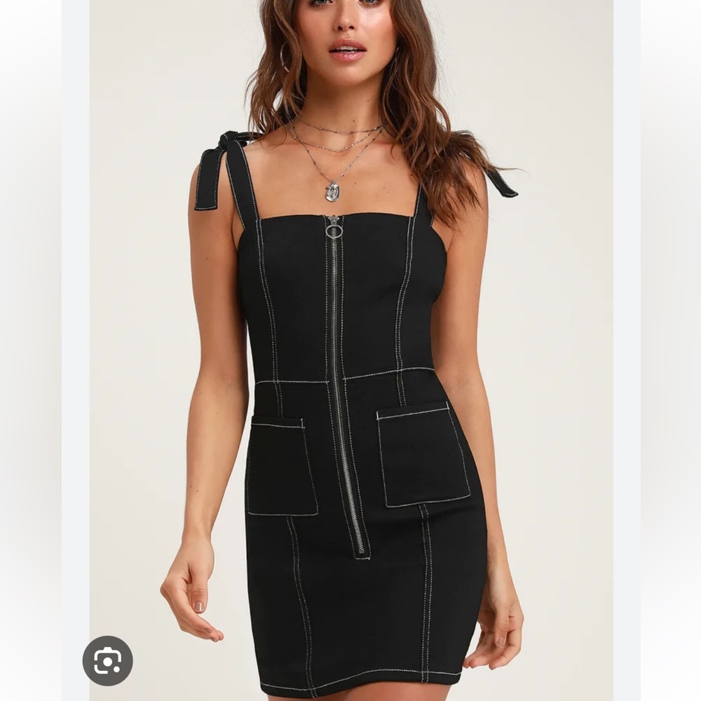 Bb Dakota black denim mini dress